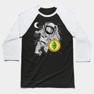 Astronaut Reaching Ethereum Classic Crypto ETH Coin To The Moon Crypto Token Cryptocurrency Wallet Birthday Gift For Men Women Kids Baseball T-Shirt